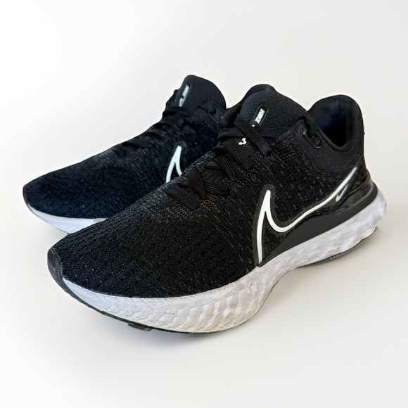 Nike Shoes - Nike Womens React Infinity Run Flyknit 3 Running Shoe 8.5 Black White DD3024-001